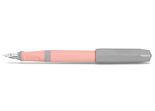 Kaweco PERKEO Füllhalter Cotton Candy I Füllfederhalter für Tintenpatronen Schulfüller in Rosa I Anfänger Füller mit ergonomischem Griffstück zum bequemen Schreiben 16 cm I Federbreite: F (Fein) von Kaweco