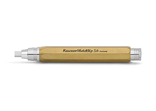 Kaweco SKETCH UP Fallbleistift Brass Corrector 5,6 mm 5B I Radiergummi in Stiftform aus massivem Messing in oktogonalem Design I Stift-Radiergummi nachfüllbar aus Metall I Corrector-Stift 10,3 cm von Kaweco