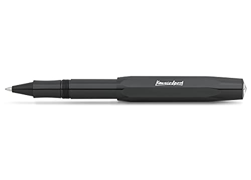 Kaweco SKYLINE SPORT Rollerball Black I Gel- / Kugelschreiber aus hochwertigem Kunststoff mit Keramikkugel I Trendiger Kuli in Schwarz I 13 g Tintenroller mit 0.7 mm Mine I Gelroller 13,5 cm von Kaweco