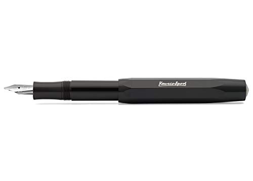 Kaweco Sport Kalligraphie Füller Black Stärke 1.1 mm I Füllfederhalter aus hochwertigem Kunststoff mit zuverlässiger Kalligrafie Feder I Schönschreibfüller für Tintenpatronen 13,5 cm Schwarz Kaweco Sport Kalligraphie Füller Black Stärke 1.1 mm I Füllfederhalter aus hochwertigem Kunststoff mit zuverlässiger Kalligrafie Feder I Schönschreibfüller für Tintenpatronen 13,5 cm Schwarz von Kaweco