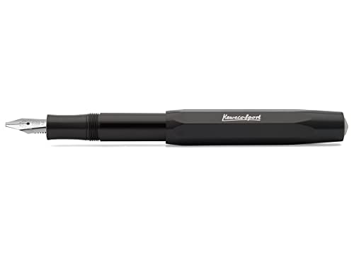 Kaweco Sport Kalligraphie Füller Black Stärke 1.9 mm I Füllfederhalter aus hochwertigem Kunststoff mit zuverlässiger Kalligrafie Feder I Schönschreibfüller für Tintenpatronen 13,5 cm Schwarz Kaweco Sport Kalligraphie Füller Black Stärke 1.9 mm I Füllfederhalter aus hochwertigem Kunststoff mit zuverlässiger Kalligrafie Feder I Schönschreibfüller für Tintenpatronen 13,5 cm Schwarz von Kaweco