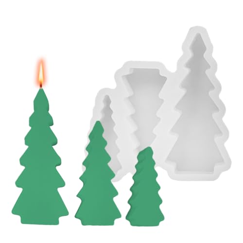 Weihnachtsbaum Silikonformen Gießformen, 3 Stück Weihnachten Für Kerzen Zum Gießen, Seifenform Epoxidharz Für Sojawachs Kerzen, Seife, Gips, Handwerk Weihnachtsbaum Silikonformen Gießformen, 3 Stück Weihnachten Für Kerzen Zum Gießen, Seifenform Epoxidharz Für Sojawachs Kerzen, Seife, Gips, Handwerk von Kaxenig