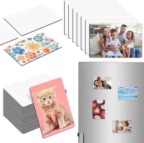 Sublimations-Kühlschrankmagnete, Großpackung, 5,5 x 9 cm, quadratisch, blanko, Kühlschrankmagnet, personalisierte Magnetmagnete für Küche, Büro, Zuhause, DIY-Dekoration, Handwerk, Geschenke, 60 Stück Sublimations-Kühlschrankmagnete, Großpackung, 5,5 x 9 cm, quadratisch, blanko, Kühlschrankmagnet, personalisierte Magnetmagnete für Küche, Büro, Zuhause, DIY-Dekoration, Handwerk, Geschenke, 60 Stück von Kaxtde