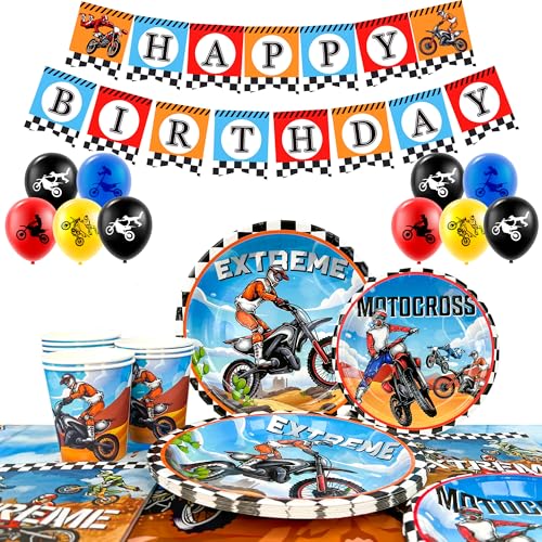 Dirt Bike Geburtstags Dekoration, Motorrad Party Dekoration, Dirt Bike Party Dekoration Banner Luftballons Teller Becher Serviette Tischdecke etc Motocross Geburtstag Supplies Serve 10 Dirt Bike Geburtstags Dekoration, Motorrad Party Dekoration, Dirt Bike Party Dekoration Banner Luftballons Teller Becher Serviette Tischdecke etc Motocross Geburtstag Supplies Serve 10 von Kaxulvoblig