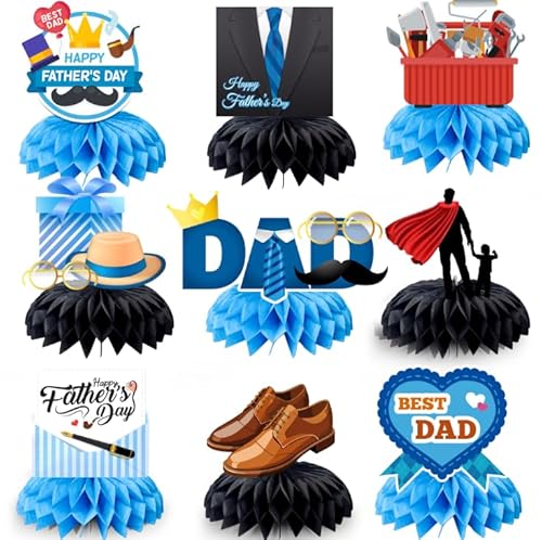 Kaxulvoblig Happy Fathers Day Dekorationen, 9pcs Vatertags-Dekorationen Mit Wabenmuster Vatertags Geburtstag Waben-Dekorations Vatertags Tischdekorationen für Vatertag Party Dekorationen Kaxulvoblig Happy Fathers Day Dekorationen, 9pcs Vatertags-Dekorationen Mit Wabenmuster Vatertags Geburtstag Waben-Dekorations Vatertags Tischdekorationen für Vatertag Party Dekorationen von Kaxulvoblig