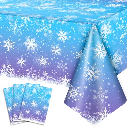 Schneeflocken Tischdecke 3pcs, 54x108 IN Winter Tischdecke Winter Wonderland für Schneeflocken Deko Schneeflocken Tischdecke 3pcs, 54x108 IN Winter Tischdecke Winter Wonderland für Schneeflocken Deko von Kaxulvoblig