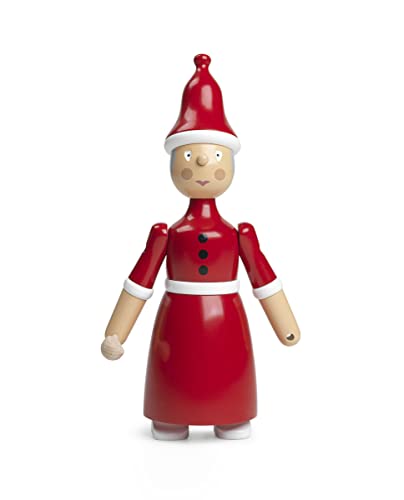 Kay Bojesen Weihnachtsfrau Figuren 19.5 cm Holzfiguren Originaldesign, rot von Kay Bojesen