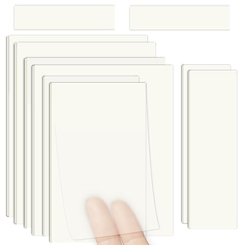 500 Blätter Transparente Haftnotizen, 10 Packungen Transparent Sticky Notes Set, Drei Größen durchsichtige Notizzettel für Lesen, Lernen, Schule und Büro, it (300) von Kaycolin