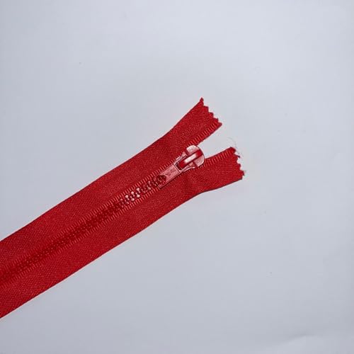 Chunky Kunststoff-Reißverschlüsse, mehrfarbig, offenes Ende, zum Nähen und Basteln, wählen Sie Farbe und Größe (rot, 35,6 cm) von Kayes Textiles