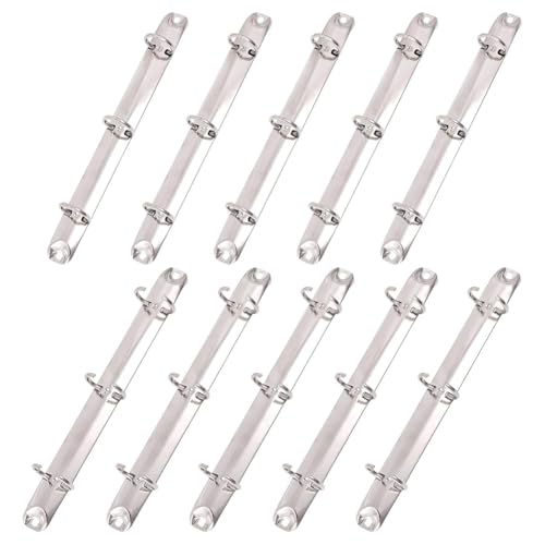 Kayfg 10 Stück A5-Notizbuch mit 3-Ring-Mechanismus, Briefgröße, Löcher 20 mm, Metall-Binder für Lose Blätter, Rückenkämme von Kayfg