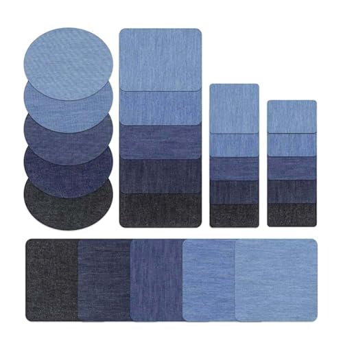 Kayfg 25 Stück auf Flicken Zur Reparatur Von Kleidung Jean Flicken zum Aufbügeln oder Aufnähen für Jeans-Kits von Kayfg