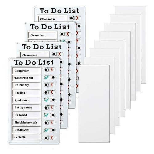 Kayfg 4 StüCk To-Do-Listen-Memotafel, Abnehmbare Nachrichtentafel, Kunststoff-Checkliste für Wohnmobile, PersöNlicher Zeitplan, mit 8 Karten Kayfg 4 StüCk To-Do-Listen-Memotafel, Abnehmbare Nachrichtentafel, Kunststoff-Checkliste für Wohnmobile, PersöNlicher Zeitplan, mit 8 Karten von Kayfg