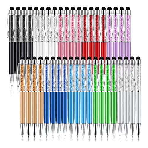 Kayfg 40 StüCk Kristallkugelschreiber Bulk Shiny 2 in 1 Slim Crystal Diamond Screen Stylus Schwarze Geltinte Kugelschreiber Glitter Pen Kayfg 40 StüCk Kristallkugelschreiber Bulk Shiny 2 in 1 Slim Crystal Diamond Screen Stylus Schwarze Geltinte Kugelschreiber Glitter Pen von Kayfg