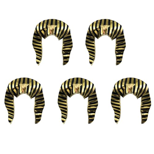 Kayfg 5X Ägyptischer Pharao Kostüm Pharao Hut Kopfschmuck Vergoldeter für Halloween Ankleiden Motto Party Bedarf Kayfg 5X Ägyptischer Pharao Kostüm Pharao Hut Kopfschmuck Vergoldeter für Halloween Ankleiden Motto Party Bedarf von Kayfg
