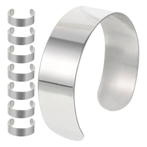 Kayfg 8 Stück Ansteckmanschetten, Armbandrohlinge Zur Schmuckherstellung, DIY-Armbänder, Individuell Gestaltete Armbänder, Handgefertigte Armbänder Kayfg 8 Stück Ansteckmanschetten, Armbandrohlinge Zur Schmuckherstellung, DIY-Armbänder, Individuell Gestaltete Armbänder, Handgefertigte Armbänder von Kayfg