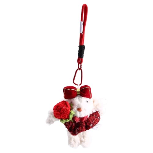 Kayfg Rose Neujahr Valentinstag Hase Puppe Handgefertigt Schlüsselanhänger Tasche Anhänger Puppe Geschenk Kayfg Rose Neujahr Valentinstag Hase Puppe Handgefertigt Schlüsselanhänger Tasche Anhänger Puppe Geschenk von Kayfg