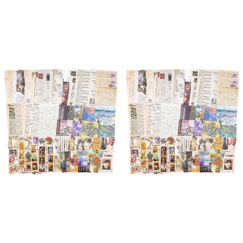 Kayfg Vintage Sammelalbum Zubehör Teile Pack (400 Stück) für Kunst Tagebuch Schreiben Junk Tagebuch Planer Mach Es Selbst Papier Aufkleber (C) von Kayfg