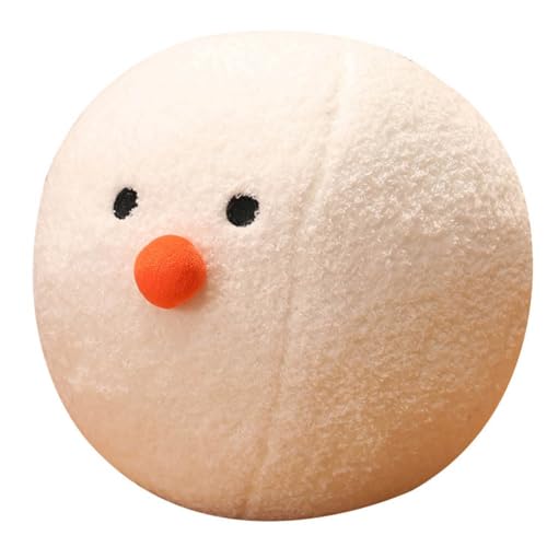 Kayfg Weißes Schneeball-Puppenkissen, Plüschtier, Kugelförmige Puppe, Cartoon, Weich, Süßes Festivalgeschenk für Kinder, 40 cm Kayfg Weißes Schneeball-Puppenkissen, Plüschtier, Kugelförmige Puppe, Cartoon, Weich, Süßes Festivalgeschenk für Kinder, 40 cm von Kayfg