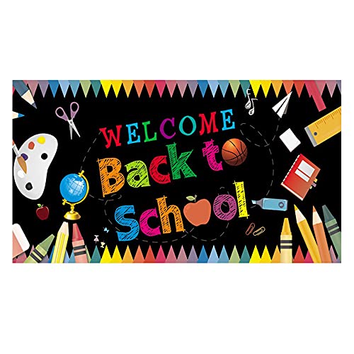 Kayfg Willkommen ZurüCk im der Schule Banner, Erster Schultag Hintergrund Banner, Willkommen ZurüCk im der Schule Party Dekorations Bedarf Kayfg Willkommen ZurüCk im der Schule Banner, Erster Schultag Hintergrund Banner, Willkommen ZurüCk im der Schule Party Dekorations Bedarf von Kayfg