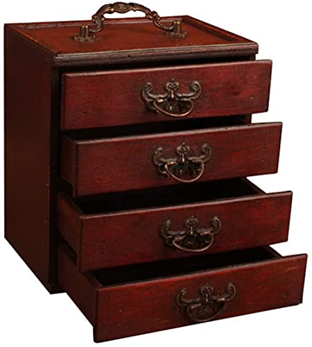 KazeRyu Schmuckschatulle Aus Holz Mit 4 Schubladen – Schreibtisch-Organizer For Armbänder, Ohrringe Und Halsketten – Geschenk For Mädchen Und Frauen KazeRyu Schmuckschatulle Aus Holz Mit 4 Schubladen – Schreibtisch-Organizer For Armbänder, Ohrringe Und Halsketten – Geschenk For Mädchen Und Frauen von KazeRyu