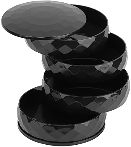 KazeRyu Tragbarer Mehrschichtiger Schmuckschatullen-Organizer – 4-schichtige Drehbare Aufbewahrung For Halsketten, Armbänder, Ringe Und Kleine Gegenstände von KazeRyu