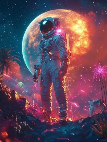 Astronaut Diamond Painting Groß XXL 80x100cm für Erwachsene Kinder ab 6 Jahre, 5D DIY Diamond Painting Mond, Diamant Malerei Bilder Stickerei Set, Full Drill Dimond Kristall Handwerk Geschenke F1-459 Astronaut Diamond Painting Groß XXL 80x100cm für Erwachsene Kinder ab 6 Jahre, 5D DIY Diamond Painting Mond, Diamant Malerei Bilder Stickerei Set, Full Drill Dimond Kristall Handwerk Geschenke F1-459 von Kazhxnng