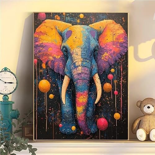 Elefant Malen Nach Zahlen Erwachsene Groß XXL 100x130cm, Tier Malen Nach Zahlen Kinder ab 8 Jahre, DIY Paint by Numbers Geschenk Kreativ Set für Erwachsene, Mit 3 Feinen Pinsel und Acrylfarbe YH2-48 Elefant Malen Nach Zahlen Erwachsene Groß XXL 100x130cm, Tier Malen Nach Zahlen Kinder ab 8 Jahre, DIY Paint by Numbers Geschenk Kreativ Set für Erwachsene, Mit 3 Feinen Pinsel und Acrylfarbe YH2-48 von Kazhxnng