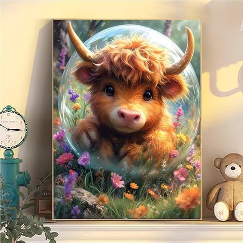 Hochland Kuh Malen Nach Zahlen Erwachsene Groß XXL 60x80cm, Blumen Malen Nach Zahlen Kinder ab 8 Jahre, DIY Paint by Numbers Kreativ Set für Erwachsene, Mit 3 Feinen Pinsel und Acrylfarbe YH2-86 Hochland Kuh Malen Nach Zahlen Erwachsene Groß XXL 60x80cm, Blumen Malen Nach Zahlen Kinder ab 8 Jahre, DIY Paint by Numbers Kreativ Set für Erwachsene, Mit 3 Feinen Pinsel und Acrylfarbe YH2-86 von Kazhxnng