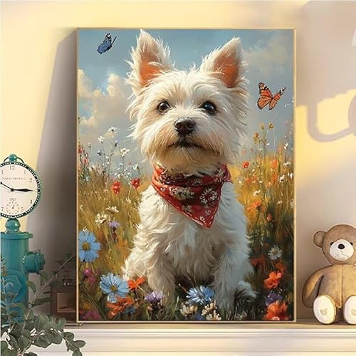 Hund Malen Nach Zahlen Erwachsene Groß XXL 100x130cm, Blume Malen Nach Zahlen Kinder ab 8 Jahre, DIY Paint by Numbers Geschenk Kreativ Set für Erwachsene, Mit 3 Feinen Pinsel und Acrylfarbe YH2-108 Hund Malen Nach Zahlen Erwachsene Groß XXL 100x130cm, Blume Malen Nach Zahlen Kinder ab 8 Jahre, DIY Paint by Numbers Geschenk Kreativ Set für Erwachsene, Mit 3 Feinen Pinsel und Acrylfarbe YH2-108 von Kazhxnng