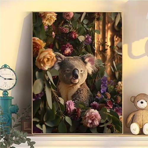 Koala Malen Nach Zahlen Erwachsene Groß XXL 65x85cm, Blumen Malen Nach Zahlen Kinder ab 8 Jahre, DIY Paint by Numbers Geschenk Kreativ Set für Erwachsene, Mit 3 Feinen Pinsel und Acrylfarbe YH2-460 Koala Malen Nach Zahlen Erwachsene Groß XXL 65x85cm, Blumen Malen Nach Zahlen Kinder ab 8 Jahre, DIY Paint by Numbers Geschenk Kreativ Set für Erwachsene, Mit 3 Feinen Pinsel und Acrylfarbe YH2-460 von Kazhxnng