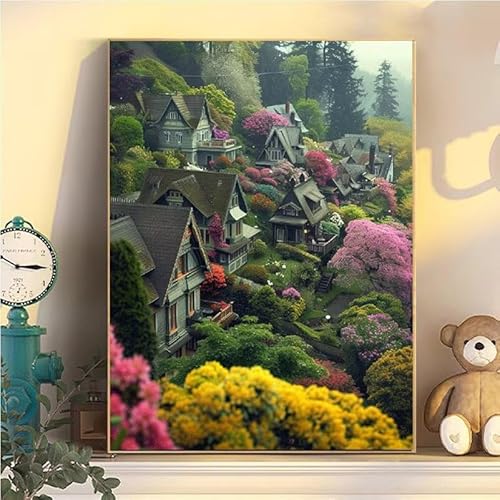 Landschaft Malen Nach Zahlen Erwachsene Groß XXL 65x85cm, Kleine Stadt Malen Nach Zahlen Kinder ab 8 Jahre, DIY Paint by Numbers Kreativ Set für Erwachsene, Mit 3 Feinen Pinsel und Acrylfarbe YH2-426 Landschaft Malen Nach Zahlen Erwachsene Groß XXL 65x85cm, Kleine Stadt Malen Nach Zahlen Kinder ab 8 Jahre, DIY Paint by Numbers Kreativ Set für Erwachsene, Mit 3 Feinen Pinsel und Acrylfarbe YH2-426 von Kazhxnng