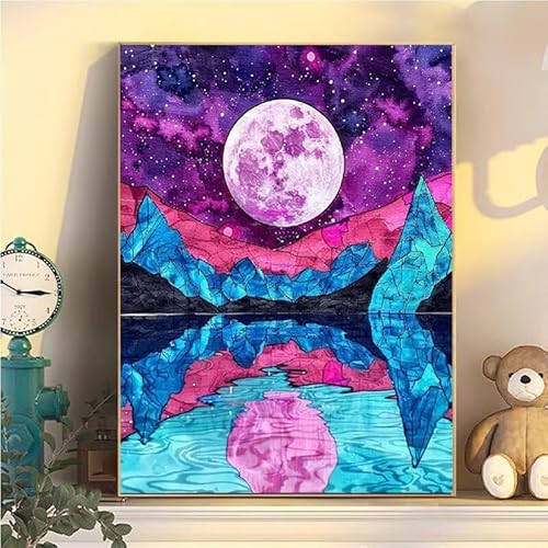 Landschaft Malen Nach Zahlen Erwachsene Groß XXL 65x85cm, Mond Malen Nach Zahlen Kinder ab 8 Jahre, DIY Paint by Numbers Geschenk Kreativ Set für Erwachsene, Mit 3 Feinen Pinsel und Acrylfarbe YH2-432 Landschaft Malen Nach Zahlen Erwachsene Groß XXL 65x85cm, Mond Malen Nach Zahlen Kinder ab 8 Jahre, DIY Paint by Numbers Geschenk Kreativ Set für Erwachsene, Mit 3 Feinen Pinsel und Acrylfarbe YH2-432 von Kazhxnng