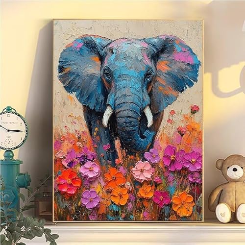 Malen Nach Zahlen Erwachsene Elefant, Malen Nach Zahlen ab 9 Jahre Mädchen Blumen, Paint by Numbers Adults Hobby Leinwand 90x120cm, DIY Bastelset Erwachsene Kinder, Mit 3 Pinseln und Acrylfarbe YH2-51 Malen Nach Zahlen Erwachsene Elefant, Malen Nach Zahlen ab 9 Jahre Mädchen Blumen, Paint by Numbers Adults Hobby Leinwand 90x120cm, DIY Bastelset Erwachsene Kinder, Mit 3 Pinseln und Acrylfarbe YH2-51 von Kazhxnng