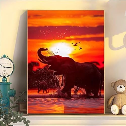 Malen Nach Zahlen Erwachsene Elefant, Malen Nach Zahlen ab 9 Jahre Mädchen Tier, Paint by Numbers Adults Hobby Leinwand 80x100cm, DIY Bastelset Erwachsene Kinder, Mit 3 Pinseln und Acrylfarbe YH2-47 Malen Nach Zahlen Erwachsene Elefant, Malen Nach Zahlen ab 9 Jahre Mädchen Tier, Paint by Numbers Adults Hobby Leinwand 80x100cm, DIY Bastelset Erwachsene Kinder, Mit 3 Pinseln und Acrylfarbe YH2-47 von Kazhxnng