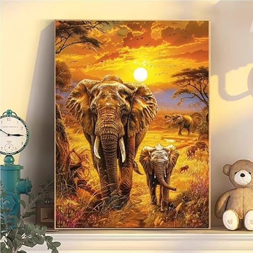 Malen Nach Zahlen Erwachsene Elefant, Malen Nach Zahlen ab 9 Jahre Mädchen Wiese, Paint by Numbers Adults Hobby Leinwand 90x120cm, DIY Bastelset Erwachsene Kinder, Mit 3 Pinseln und Acrylfarbe YH2-43 Malen Nach Zahlen Erwachsene Elefant, Malen Nach Zahlen ab 9 Jahre Mädchen Wiese, Paint by Numbers Adults Hobby Leinwand 90x120cm, DIY Bastelset Erwachsene Kinder, Mit 3 Pinseln und Acrylfarbe YH2-43 von Kazhxnng