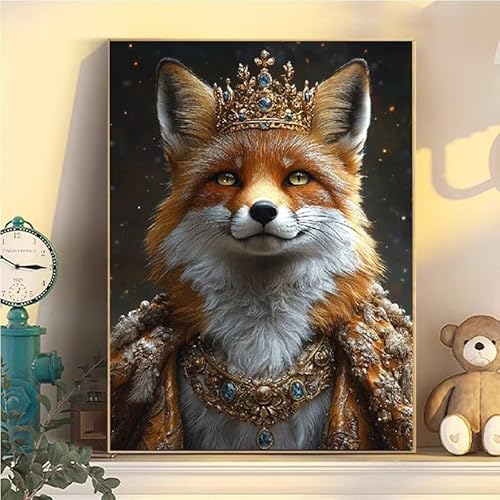 Malen Nach Zahlen Erwachsene Fuchs, Malen Nach Zahlen ab 9 Jahre Mädchen Tier, Paint by Numbers Adults Hobby Leinwand 35x45cm, DIY Bastelset Erwachsene Kinder, Mit 3 Pinseln und Acrylfarbe YH2-167 von Kazhxnng