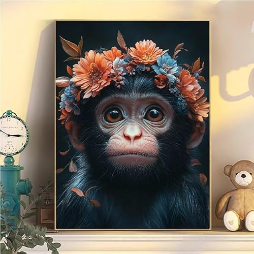 Malen Nach Zahlen Erwachsene Gorillas, Malen Nach Zahlen ab 9 Jahre Mädchen Tier, Paint by Numbers Adults Hobby Leinwand 60x80cm, DIY Bastelset Erwachsene Kinder, Mit 3 Pinseln und Acrylfarbe YH2-53 Malen Nach Zahlen Erwachsene Gorillas, Malen Nach Zahlen ab 9 Jahre Mädchen Tier, Paint by Numbers Adults Hobby Leinwand 60x80cm, DIY Bastelset Erwachsene Kinder, Mit 3 Pinseln und Acrylfarbe YH2-53 von Kazhxnng