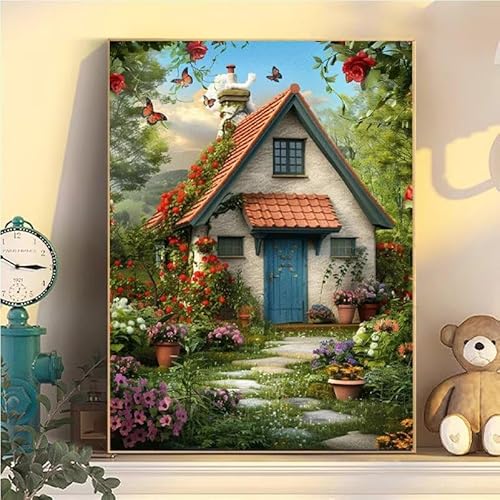Malen Nach Zahlen Erwachsene Häuser, Malen Nach Zahlen ab 9 Jahre Mädchen Garten, Paint by Numbers Adults Hobby Leinwand 100x130cm, DIY Bastelset Erwachsene Kinder, Mit 3 Pinseln und Acrylfarbe YH2-71 Malen Nach Zahlen Erwachsene Häuser, Malen Nach Zahlen ab 9 Jahre Mädchen Garten, Paint by Numbers Adults Hobby Leinwand 100x130cm, DIY Bastelset Erwachsene Kinder, Mit 3 Pinseln und Acrylfarbe YH2-71 von Kazhxnng