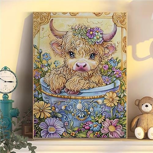 Malen Nach Zahlen Erwachsene Hochland Kuh, Malen Nach Zahlen ab 9 Jahre Mädchen Blumen, Paint by Numbers Adults Hobby Leinwand 50x70cm, DIY Bastelset Erwachsene Kinder, Mit 3 Pinseln Acrylfarbe YH2-85 Malen Nach Zahlen Erwachsene Hochland Kuh, Malen Nach Zahlen ab 9 Jahre Mädchen Blumen, Paint by Numbers Adults Hobby Leinwand 50x70cm, DIY Bastelset Erwachsene Kinder, Mit 3 Pinseln Acrylfarbe YH2-85 von Kazhxnng