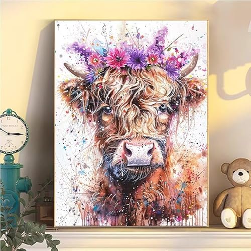 Malen Nach Zahlen Erwachsene Hochland Kuh, Malen Nach Zahlen ab 9 Jahre Mädchen Tier, Paint by Numbers Adults Hobby Leinwand 100x130cm, DIY Bastelset Erwachsene Kinder, Mit 3 Pinseln Acrylfarbe YH2-87 Malen Nach Zahlen Erwachsene Hochland Kuh, Malen Nach Zahlen ab 9 Jahre Mädchen Tier, Paint by Numbers Adults Hobby Leinwand 100x130cm, DIY Bastelset Erwachsene Kinder, Mit 3 Pinseln Acrylfarbe YH2-87 von Kazhxnng