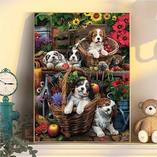 Malen Nach Zahlen Erwachsene Hund, Malen Nach Zahlen ab 9 Jahre Mädchen Blumen, Paint by Numbers Adults Hobby Leinwand 60x80cm, DIY Bastelset Erwachsene Kinder, Mit 3 Pinseln und Acrylfarbe YH2-113 Malen Nach Zahlen Erwachsene Hund, Malen Nach Zahlen ab 9 Jahre Mädchen Blumen, Paint by Numbers Adults Hobby Leinwand 60x80cm, DIY Bastelset Erwachsene Kinder, Mit 3 Pinseln und Acrylfarbe YH2-113 von Kazhxnng