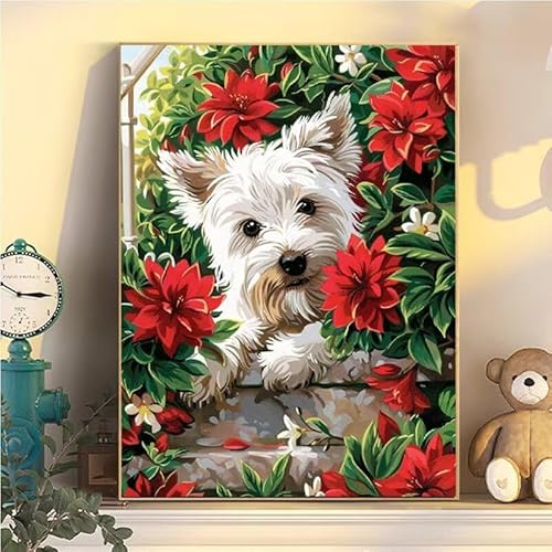 Malen Nach Zahlen Erwachsene Hund, Malen Nach Zahlen ab 9 Jahre Mädchen Blumen, Paint by Numbers Adults Hobby Leinwand 70x90cm, DIY Bastelset Erwachsene Kinder, Mit 3 Pinseln und Acrylfarbe YH2-115 Malen Nach Zahlen Erwachsene Hund, Malen Nach Zahlen ab 9 Jahre Mädchen Blumen, Paint by Numbers Adults Hobby Leinwand 70x90cm, DIY Bastelset Erwachsene Kinder, Mit 3 Pinseln und Acrylfarbe YH2-115 von Kazhxnng