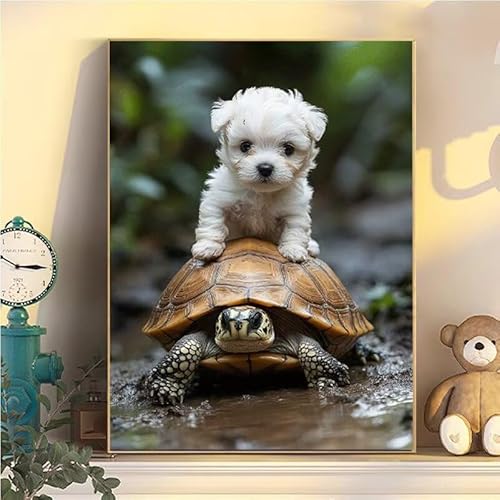 Malen Nach Zahlen Erwachsene Hund, Malen Nach Zahlen ab 9 Jahre Mädchen Schildkröte, Paint by Numbers Adults Hobby Leinwand 80x100cm, DIY Bastelset Erwachsene Kinder, Mit 3 Pinseln, Acrylfarbe YH2-105 Malen Nach Zahlen Erwachsene Hund, Malen Nach Zahlen ab 9 Jahre Mädchen Schildkröte, Paint by Numbers Adults Hobby Leinwand 80x100cm, DIY Bastelset Erwachsene Kinder, Mit 3 Pinseln, Acrylfarbe YH2-105 von Kazhxnng