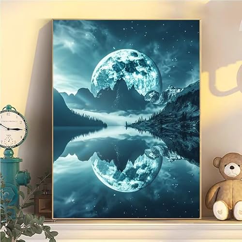 Malen Nach Zahlen Erwachsene Landschaft, Malen Nach Zahlen ab 9 Jahre Mädchen Mond, Paint by Numbers Adults Hobby Leinwand 100x130cm, DIY Bastelset Erwachsene Kinder, Mit 3 Pinseln, Acrylfarbe YH2-437 Malen Nach Zahlen Erwachsene Landschaft, Malen Nach Zahlen ab 9 Jahre Mädchen Mond, Paint by Numbers Adults Hobby Leinwand 100x130cm, DIY Bastelset Erwachsene Kinder, Mit 3 Pinseln, Acrylfarbe YH2-437 von Kazhxnng