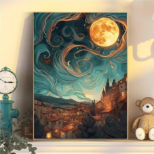 Malen Nach Zahlen Erwachsene Landschaft, Malen Nach Zahlen ab 9 Jahre Mädchen Sternennacht, Paint by Numbers Adults Hobby Leinwand 45x60cm, DIY Bastelset Erwachsene Kinder, Mit 3 Pinseln YH2-427 Malen Nach Zahlen Erwachsene Landschaft, Malen Nach Zahlen ab 9 Jahre Mädchen Sternennacht, Paint by Numbers Adults Hobby Leinwand 45x60cm, DIY Bastelset Erwachsene Kinder, Mit 3 Pinseln YH2-427 von Kazhxnng