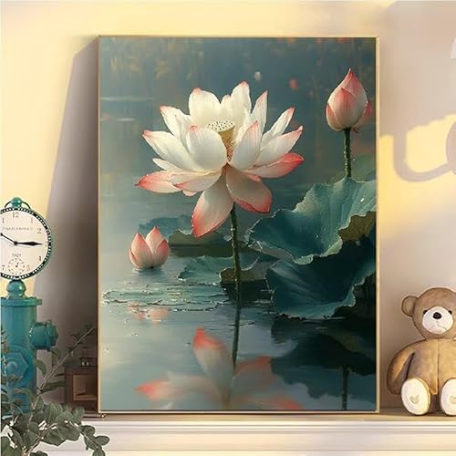 Malen Nach Zahlen Erwachsene Lotus, Malen Nach Zahlen ab 9 Jahre Mädchen Blume, Paint by Numbers Adults Hobby Leinwand 100x130cm, DIY Bastelset Erwachsene Kinder, Mit 3 Pinseln und Acrylfarbe YH2-163 Malen Nach Zahlen Erwachsene Lotus, Malen Nach Zahlen ab 9 Jahre Mädchen Blume, Paint by Numbers Adults Hobby Leinwand 100x130cm, DIY Bastelset Erwachsene Kinder, Mit 3 Pinseln und Acrylfarbe YH2-163 von Kazhxnng