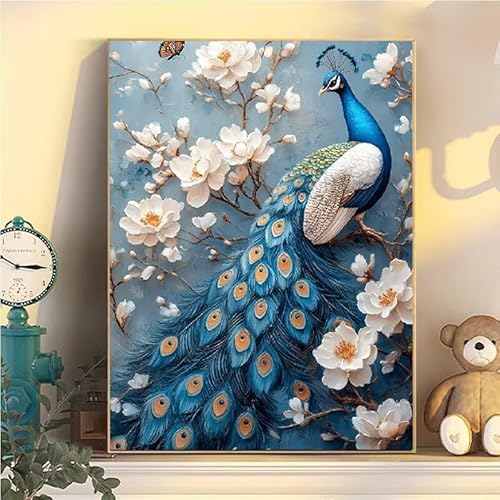 Malen Nach Zahlen Erwachsene Pfau, Malen Nach Zahlen ab 9 Jahre Mädchen Blume, Paint by Numbers Adults Hobby Leinwand 90x120cm, DIY Bastelset Erwachsene Kinder, Mit 3 Pinseln und Acrylfarbe YH2-465 Malen Nach Zahlen Erwachsene Pfau, Malen Nach Zahlen ab 9 Jahre Mädchen Blume, Paint by Numbers Adults Hobby Leinwand 90x120cm, DIY Bastelset Erwachsene Kinder, Mit 3 Pinseln und Acrylfarbe YH2-465 von Kazhxnng