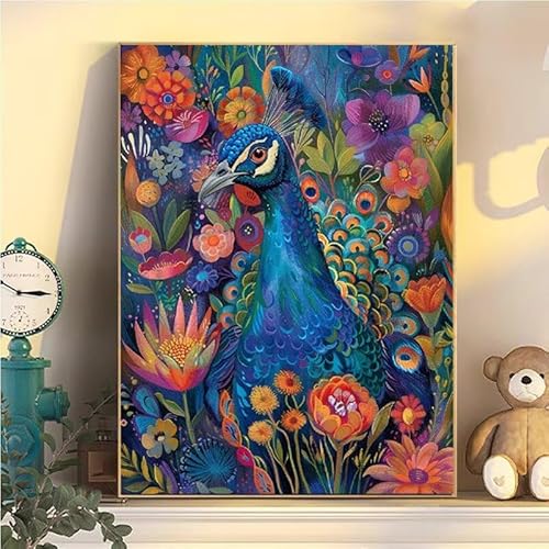 Malen Nach Zahlen Erwachsene Pfau, Malen Nach Zahlen ab 9 Jahre Mädchen Tier, Paint by Numbers Adults Hobby Leinwand 45x60cm, DIY Bastelset Erwachsene Kinder, Mit 3 Pinseln und Acrylfarbe YH2-461 Malen Nach Zahlen Erwachsene Pfau, Malen Nach Zahlen ab 9 Jahre Mädchen Tier, Paint by Numbers Adults Hobby Leinwand 45x60cm, DIY Bastelset Erwachsene Kinder, Mit 3 Pinseln und Acrylfarbe YH2-461 von Kazhxnng