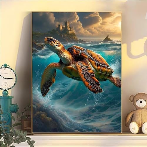 Malen Nach Zahlen Erwachsene Schildkröte, Malen Nach Zahlen ab 9 Jahre Mädchen Tier, Paint by Numbers Adults Hobby Leinwand 90x120cm, DIY Bastelset Erwachsene Kinder, Mit 3 Pinseln, Acrylfarbe YH2-135 Malen Nach Zahlen Erwachsene Schildkröte, Malen Nach Zahlen ab 9 Jahre Mädchen Tier, Paint by Numbers Adults Hobby Leinwand 90x120cm, DIY Bastelset Erwachsene Kinder, Mit 3 Pinseln, Acrylfarbe YH2-135 von Kazhxnng