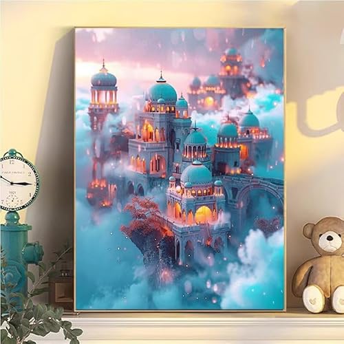 Malen Nach Zahlen Erwachsene Schloss, Malen Nach Zahlen ab 9 Jahre Mädchen Landschaft, Paint by Numbers Adults Hobby Leinwand 80x100cm, DIY Bastelset Erwachsene Kinder, Mit 3 Pinseln Acrylfarbe YH2-21 Malen Nach Zahlen Erwachsene Schloss, Malen Nach Zahlen ab 9 Jahre Mädchen Landschaft, Paint by Numbers Adults Hobby Leinwand 80x100cm, DIY Bastelset Erwachsene Kinder, Mit 3 Pinseln Acrylfarbe YH2-21 von Kazhxnng